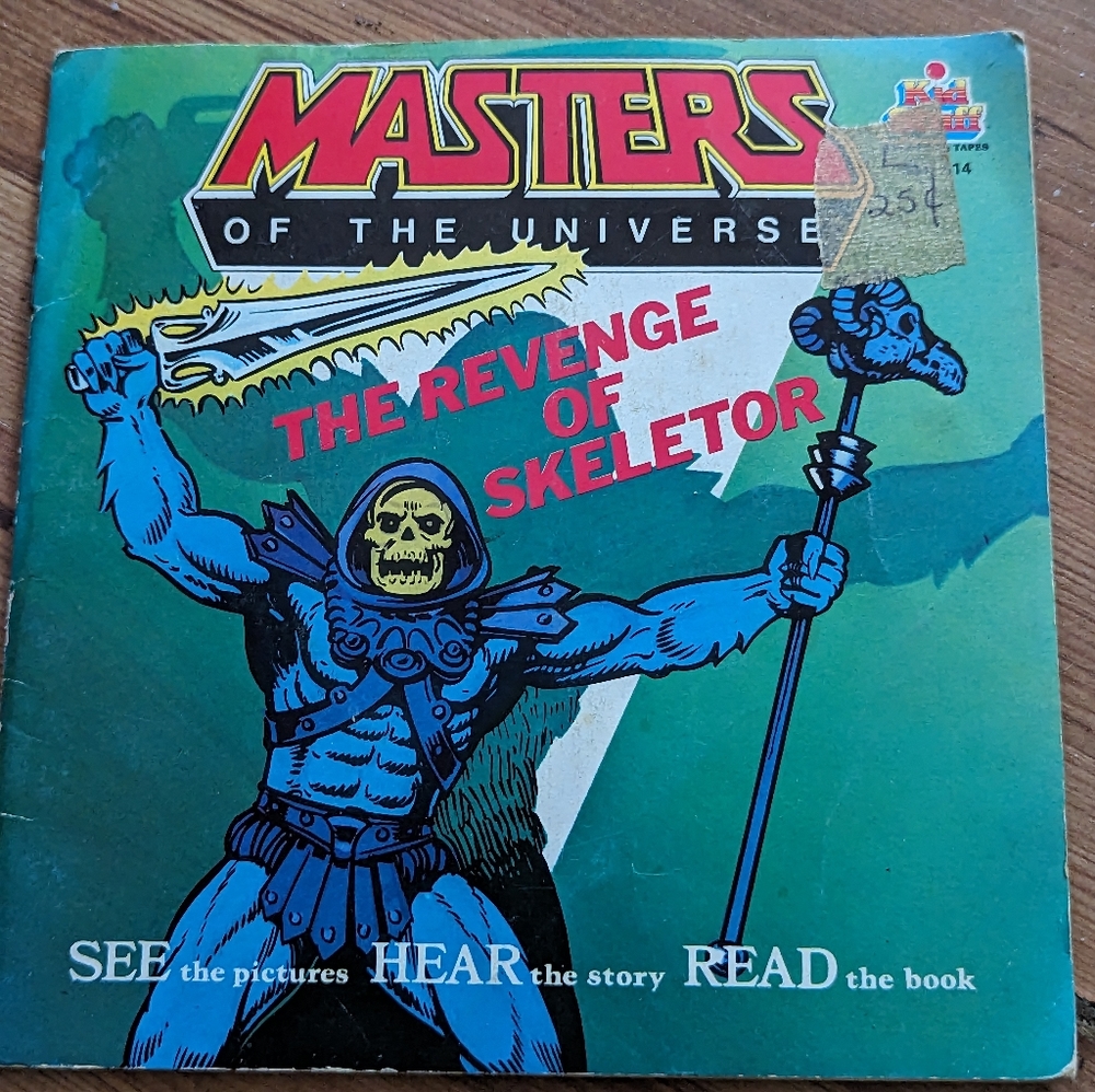 VINTAGE 1983 KIDS STUFF BOOK & RECORD MOTU THE REVENGE OF SKELETOR